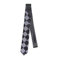 Úzka kravata - čierne flitre