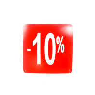 Reklamný pútač kocka -10 %  - 24 x 24 cm