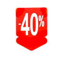 Reklamný pútač - šípka 40 % - 34 x 24 cm