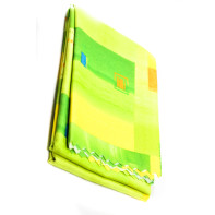 Teflónový obrus vzorovaný 160x220cm, žlto-zelená farba, zúbkovaný okraj, hran. 15
