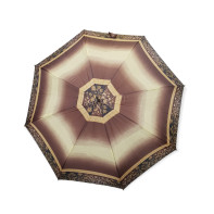 Dáždnik veľký hnedý kvetinový ,poloautomatický,vetruodolný