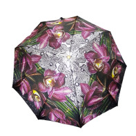 Poloautomatický,vetruodolný dáždnik orchidea
